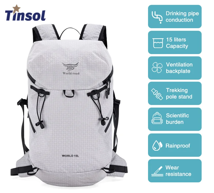 TINSOL 1PCS Hiking Backpack, Waterproof and Wear-resistant Lightweight Backpack Packable, Outdoor Sports Travel Camping Daypack