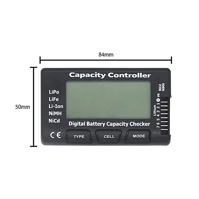 7 Digital RC Battery Capacity Checker - Cellmeter7 Voltage Tester Controller For LiPo LiFe Li+ NiMH NiCd Battery Cell Meter