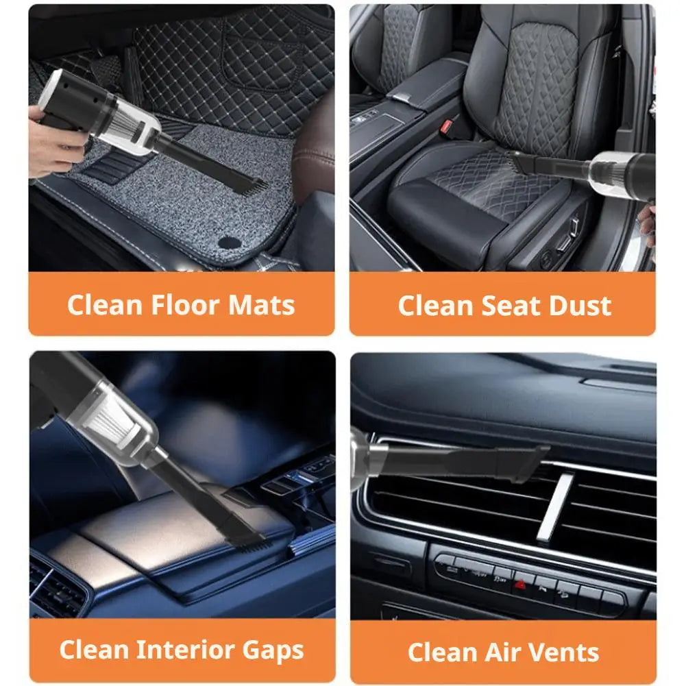 Wireless Handheld Vacuum Cleaner Cordless Car Vacuum Strong Suction Portable Blower Dual Use Auto Home Cleaning Tool High Power