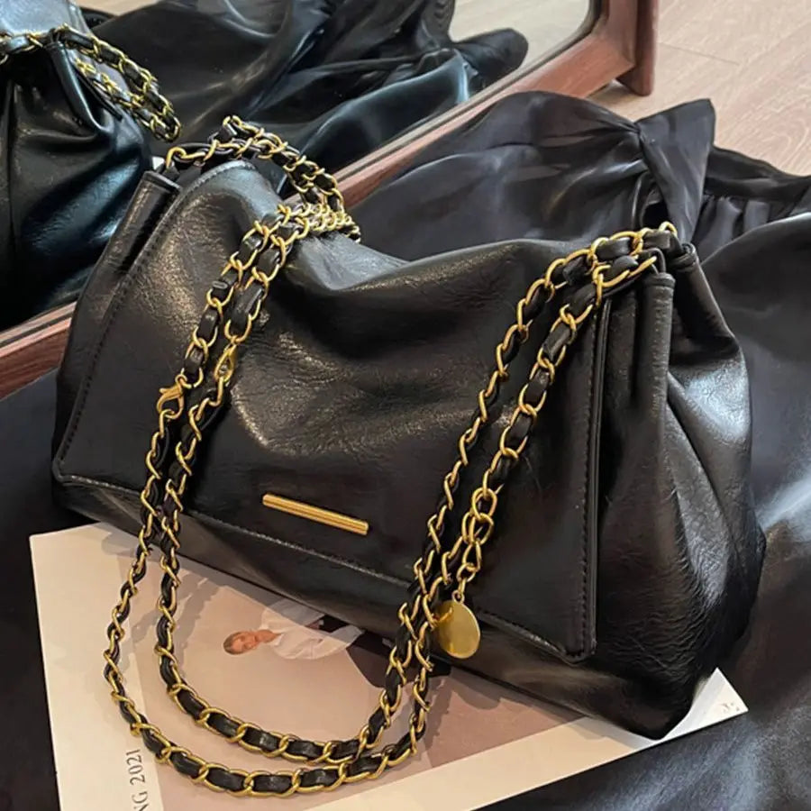 2026 New Women's Vintage Large Crossbody Shoulder Bag Elegant Handbag with Detachable Strap Durable for Casual Formal Events