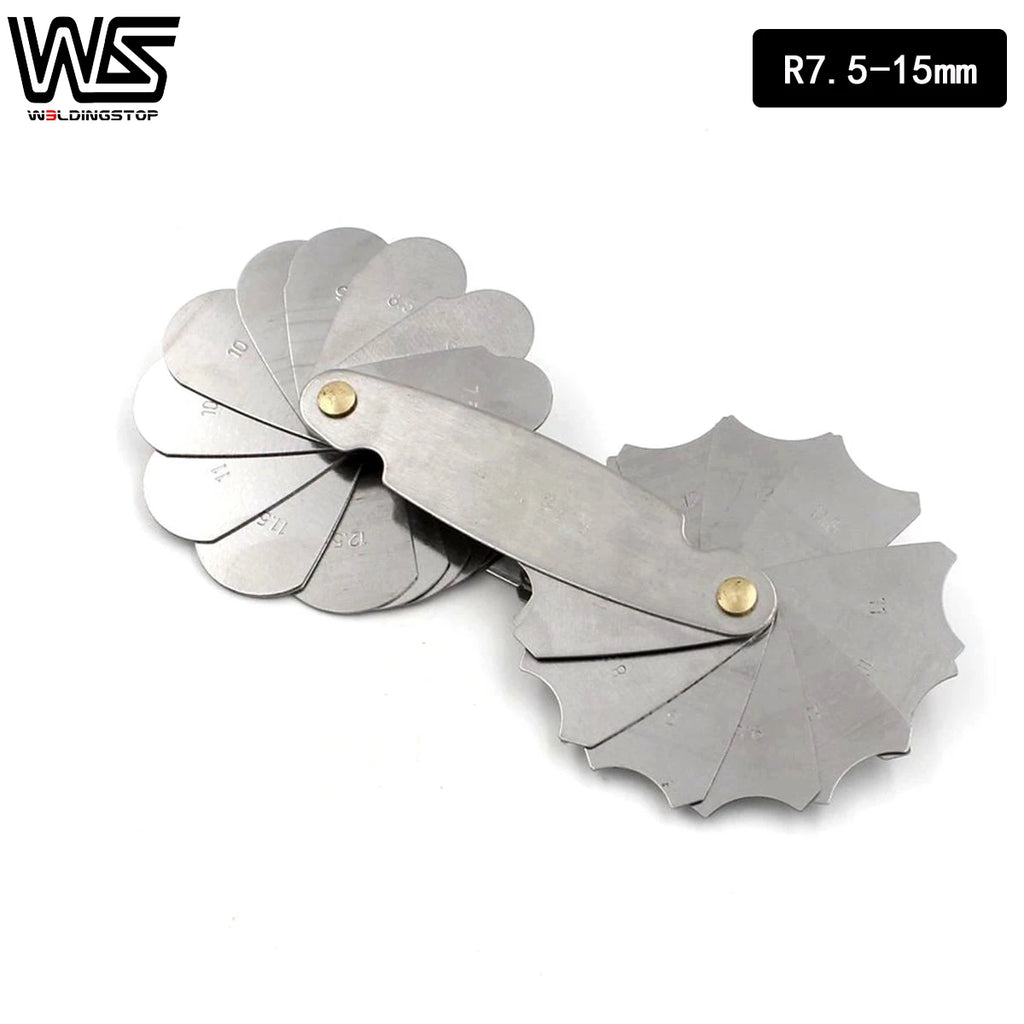 Radius Gauge Set 1-50mm Concave/Convex Measure Radius Tool