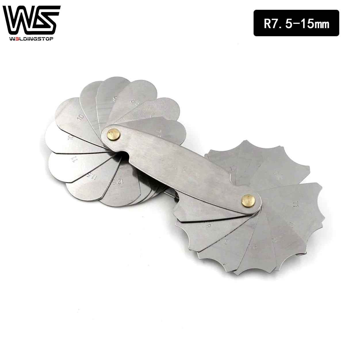 Radius Gauge Set 1-50mm Concave/Convex Measure Radius Tool