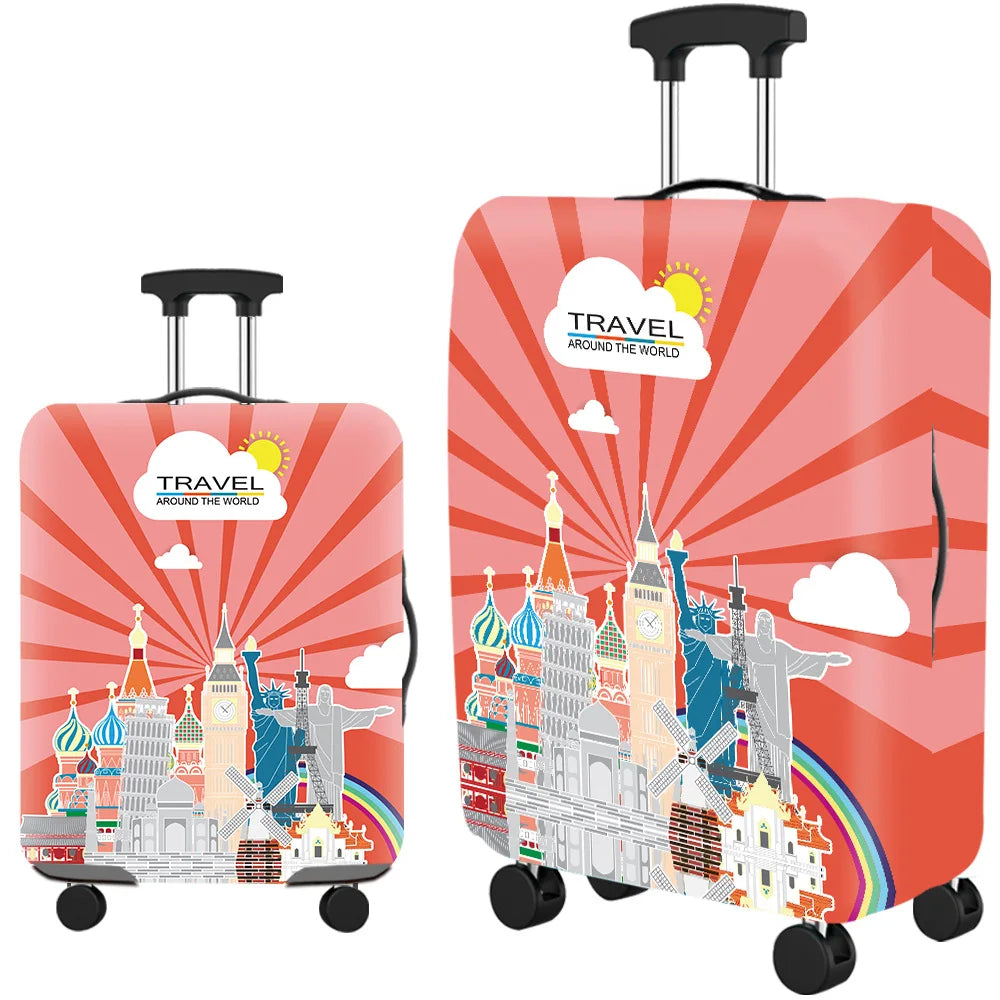Popular Luggage Protective Cover Elastic Cloth Thickened Dust-proof Trolley Suitcase Cover Travel Accessories For 18-30Inch Case
