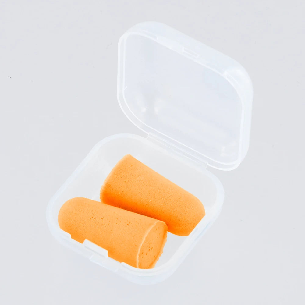1 Pair Ear Protection Plugs Noise Reduction Sound Insulation Earplug with Storage Box Flexible Earplugs Reusable