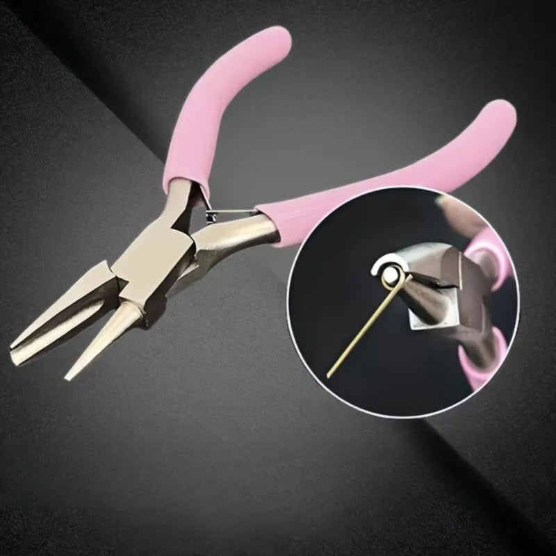 1pc Mini Wire Winding Pliers Half Groove Half Round Nose Tool Pliers DIY Hand Tools