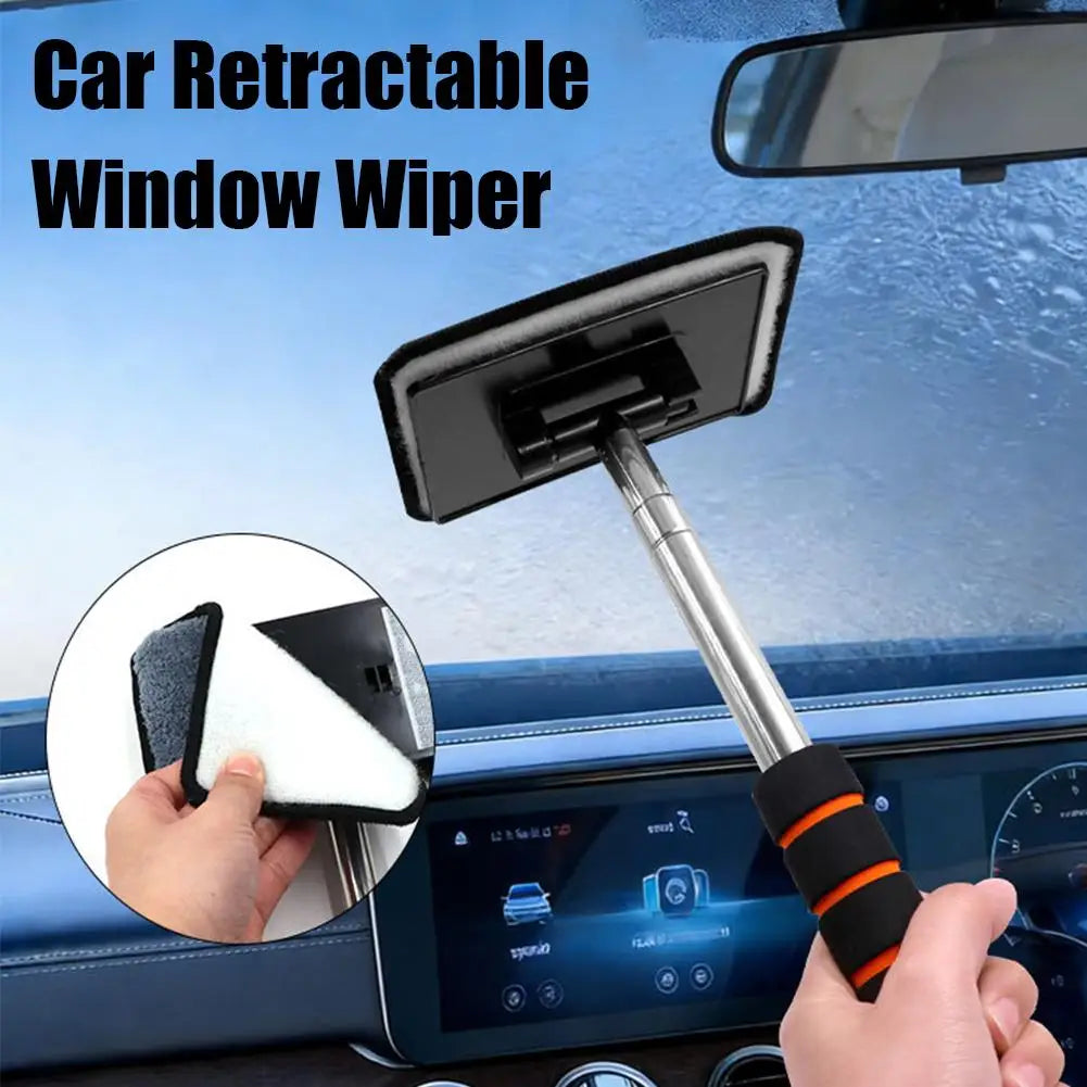 Car Front Windshield Defogging Brush Telescopic Long Handle Car Household Glass Clean Brushes Dust Remover Tool
