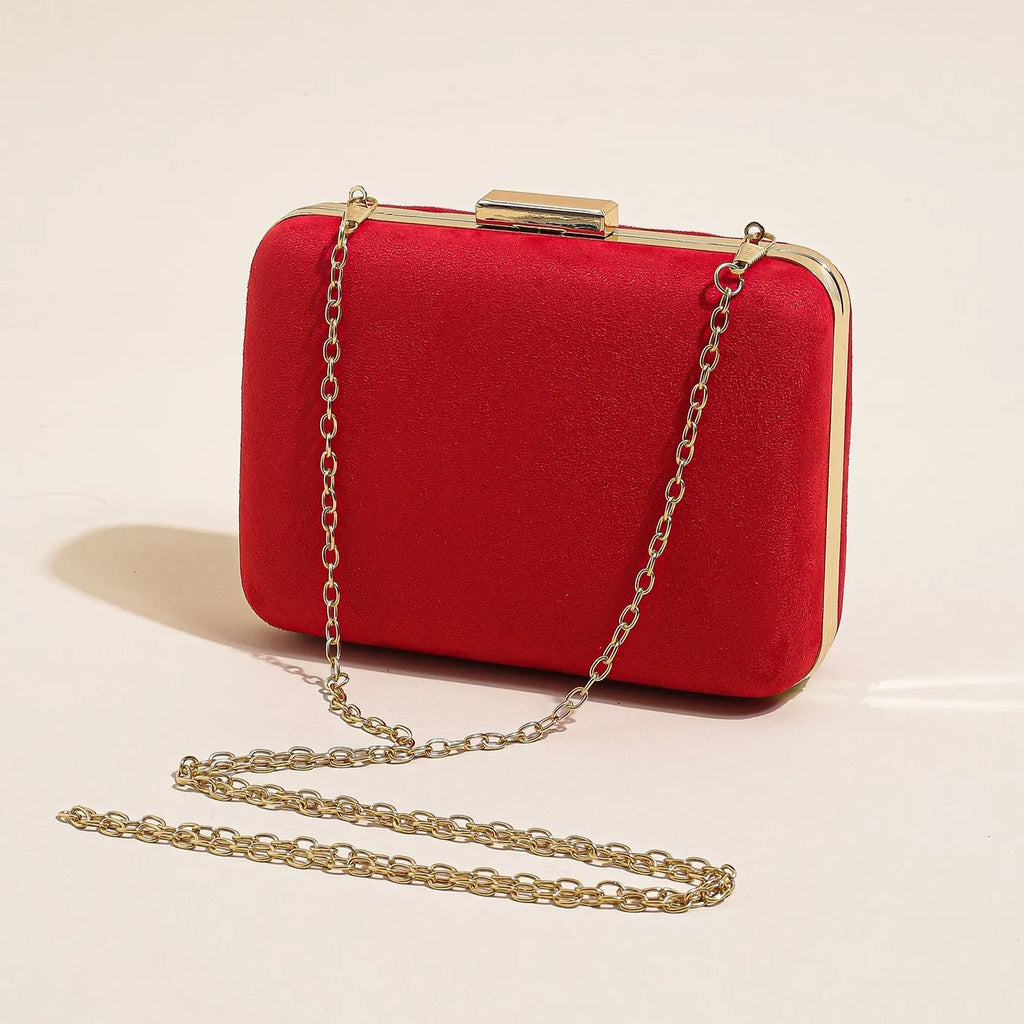 Mini Simpl Elegant Velvet Clutch Evening Bags for Women Formal Wedding Party Clutch Purse Prom