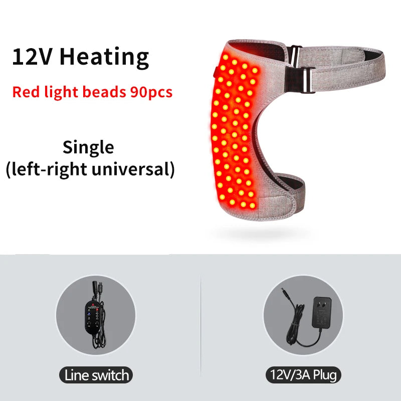 660nm Red Light Heating Pad Hip Brace  Wellness Protector Fatigue Relief Home Relaxation 3 Modes 50-90LED