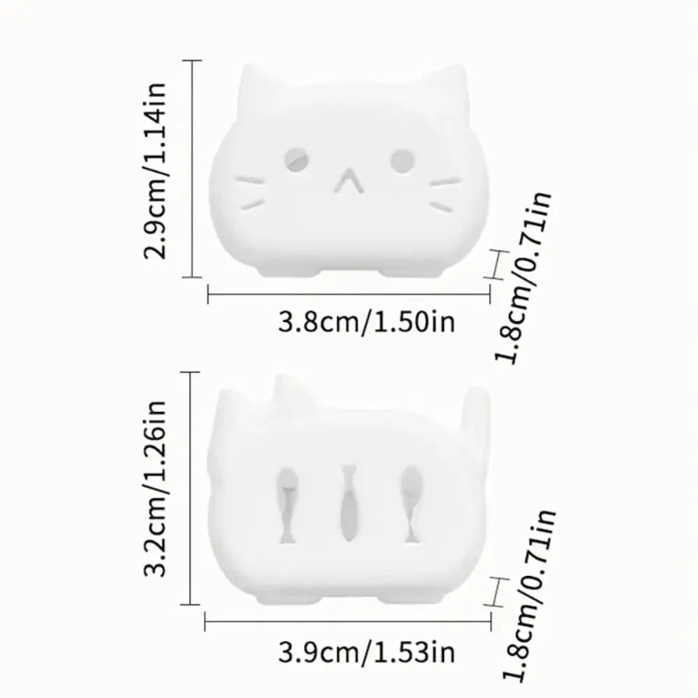4Pcs Plastic Cat Toothbrush Protective Covers Cat Shape Portable Toothbrush Head Case Dustproof Head Germproof