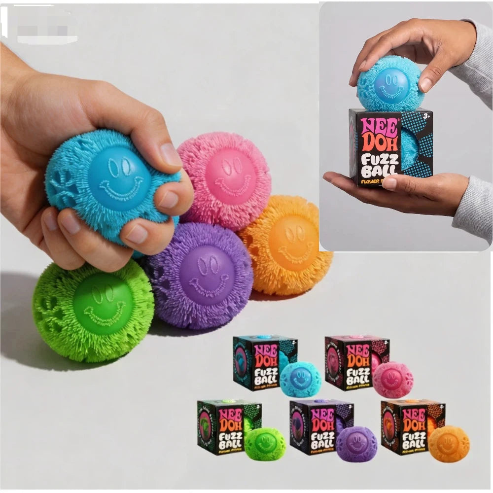 Nee Doh Fuzz Ball Series Desktop Decompress Ornament Stress Relief Toys Suitable for Under Pressure Fun Soft Stress Ball Gifts