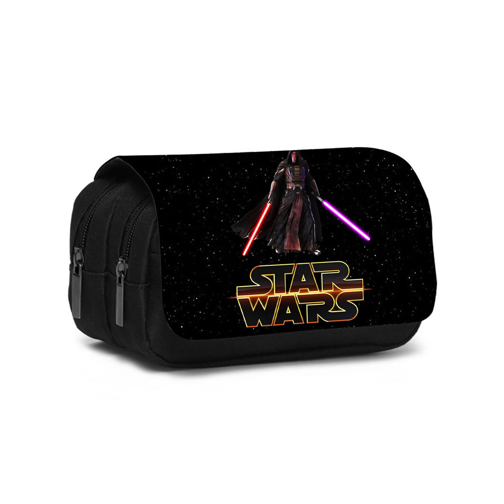 Star Wars Movie Double layered Pencil Case Large Capacity Stationery Organizer Bag for Boy Girls and Students Pen Bag