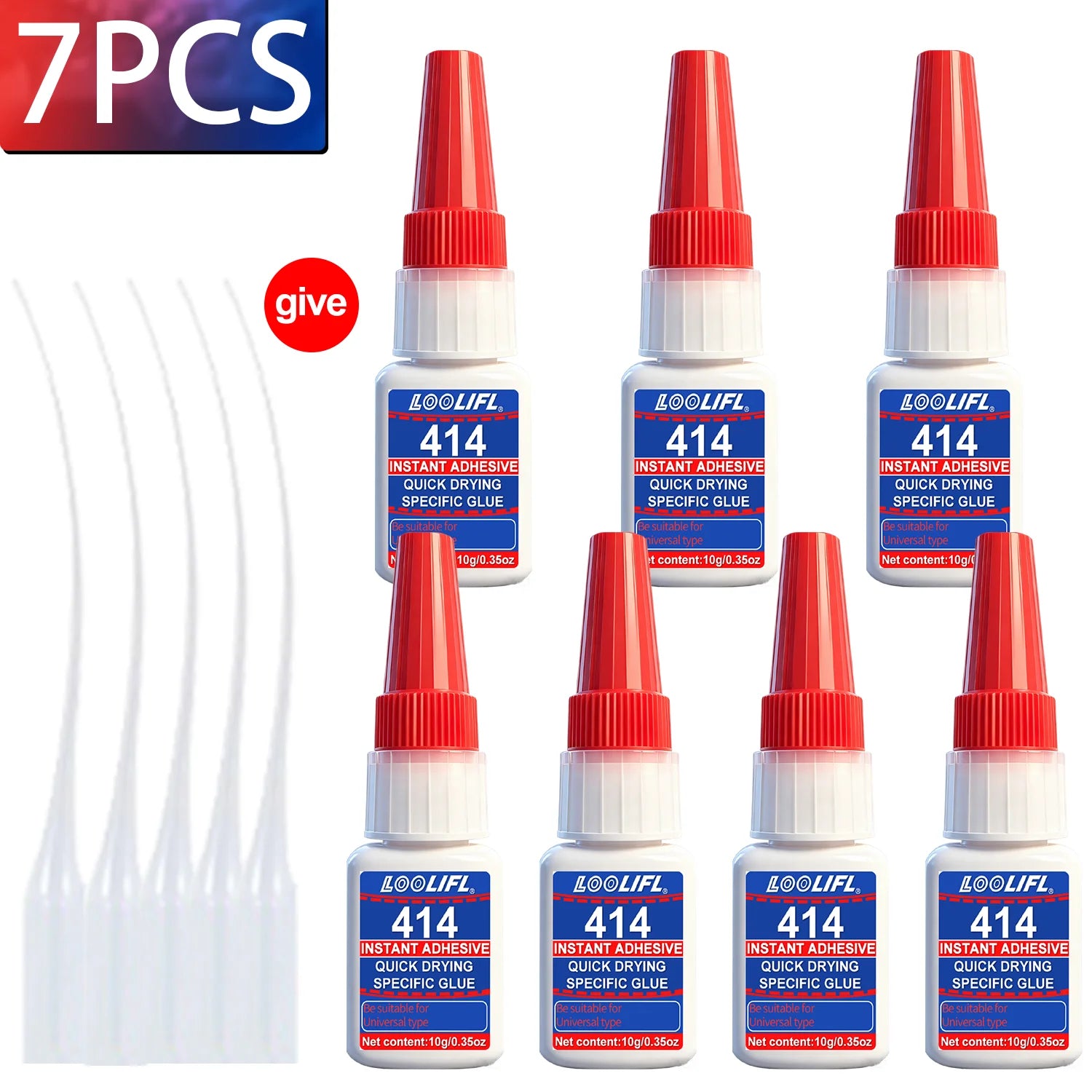 LOOLIFL super cyanoacrylate glue Fast Drying Strong Bonding All Purpose Adhesives for Ceramic Glass Metal Wood DIY Repairs tool