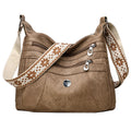 Multi-Color Casual Crossbody Bag with Patterned Strap, Versatile, Multi-Compartment, Daily Commuting, Fashionable & Practical
