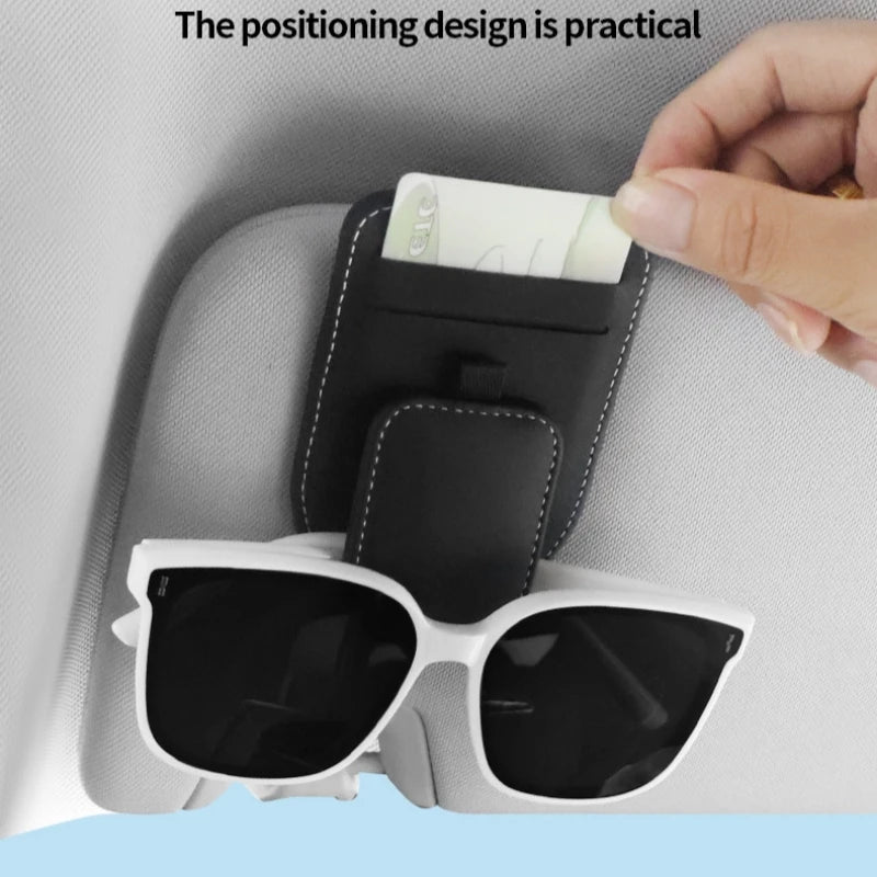 High-Quality Car Eyeglass Clip, Multi-Functional Car Sun Visor Card Holder, In-Car Eyewear Storage Rack, Fashion Glasses Clip