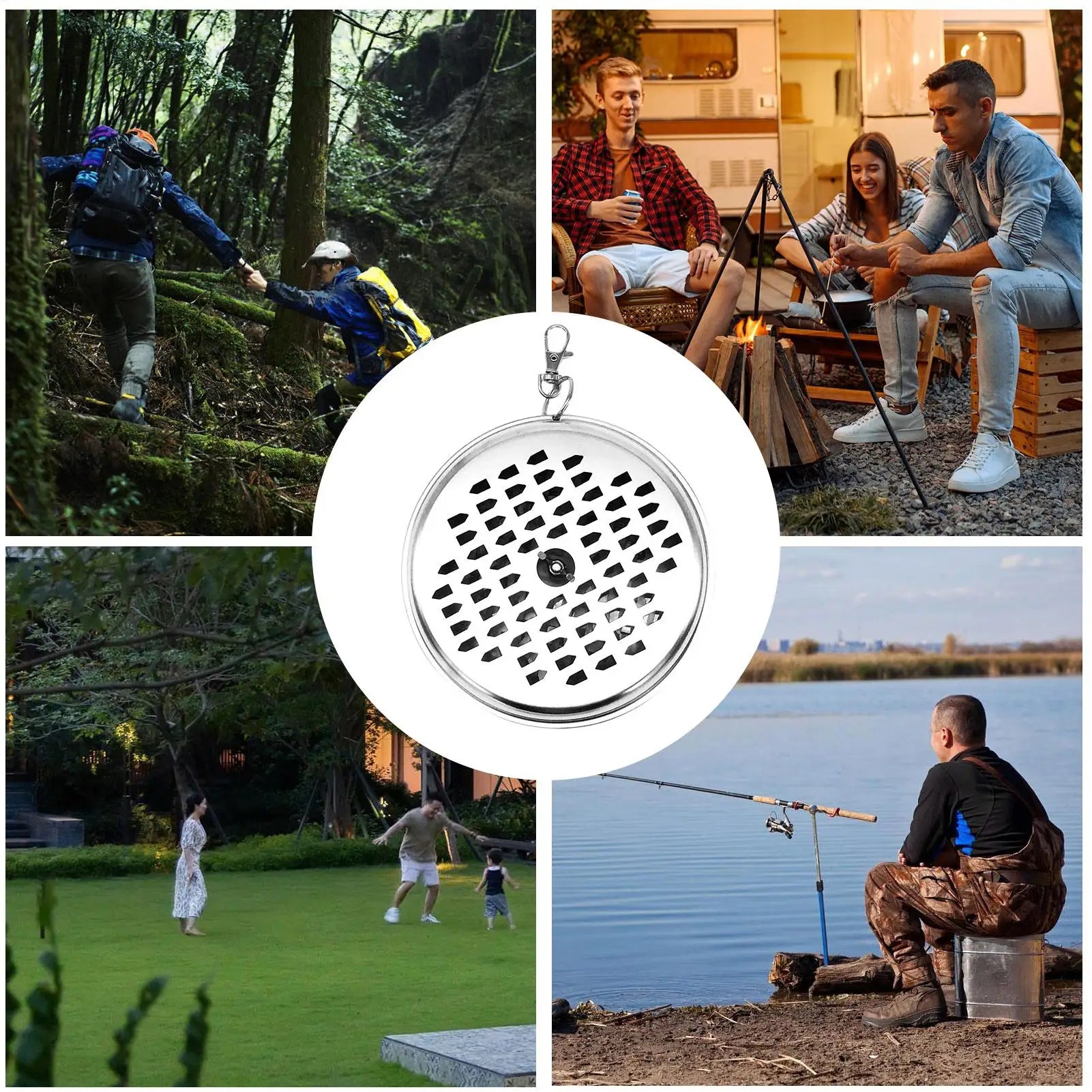 Outdoor Mosquito Coil Holder Portable Fishing Camping Hanging Mosquito Coil Plate Insect Repellent Diffuser Incense Burner Box
