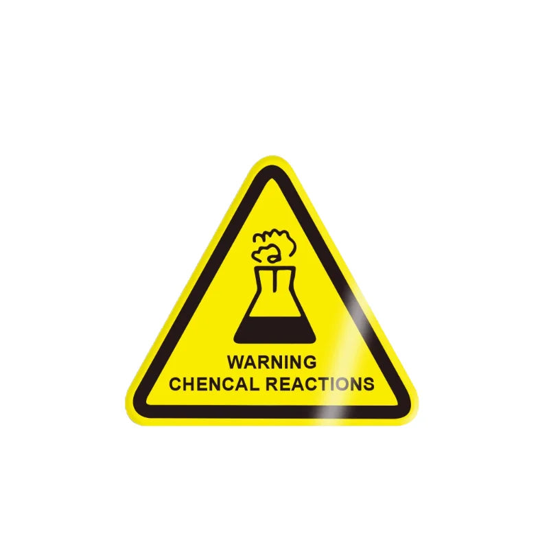 10Pcs 50X50Mm Safety Warning Signs, Workshop Production Safety Warning Signs, Hazard Warning Signs