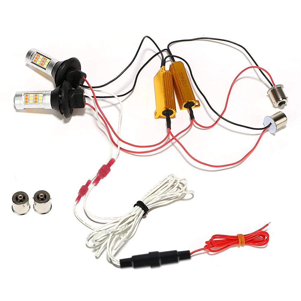 Car Turn Signal Light 2 In 1 DC 12V 1156 42 LEDs Daytime Running Lights Auto Lamps Car-styling 2Pcs/Set LED Car DRL