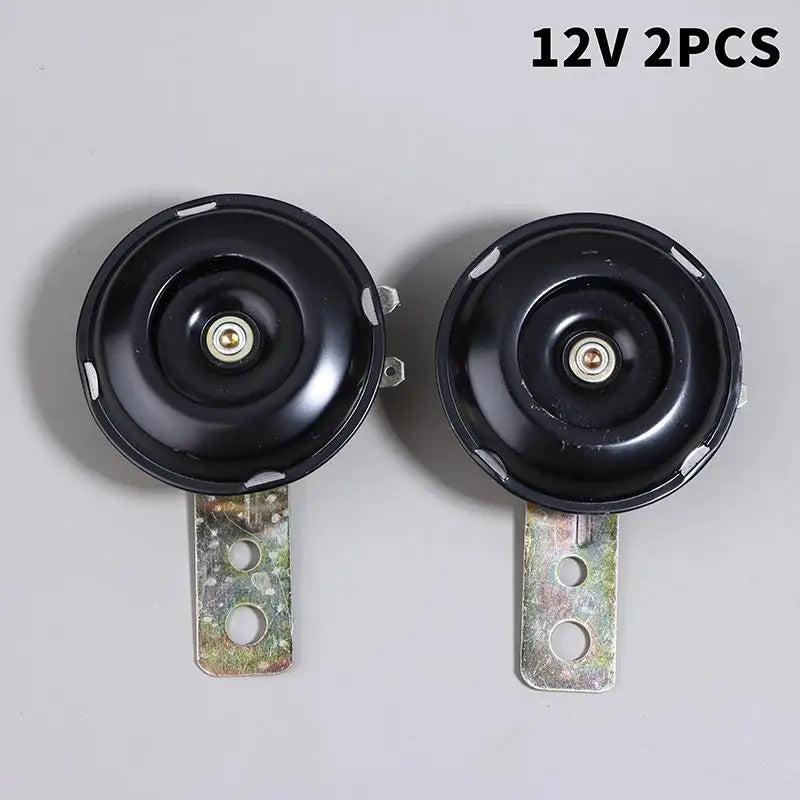 12V 48V 60V General Motorcycle Electric Horn Kit Waterproof Round Speaker Loud Electric Horn Suitable For Bicycle Scooter 105dB