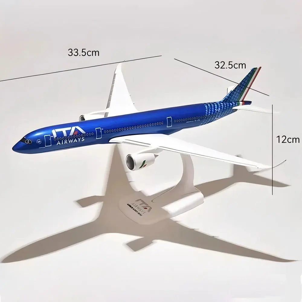 Toy Planes Plastic ABS 36CM 1/200 Scale Airplanes Model A350-900 Italy ITA Airline Collection Assembly Plane Model Building Kit