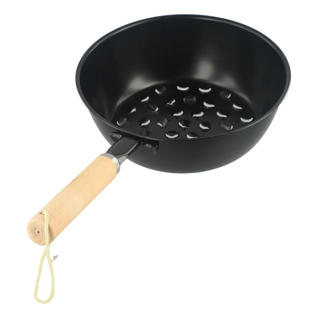 Charcoal Brazier Portable Outdoor Camping Barbecue Brazier Wooden Handle Fire Starter BBQ Grill Cooking Tools Charcoal Chimney