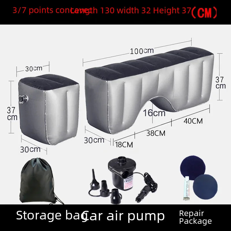 Inflatable Car Bed For Travel Suitable For Sedans Suvs Business Vehicles Rear Seat Sleeping Pad Footrest Filling Pad