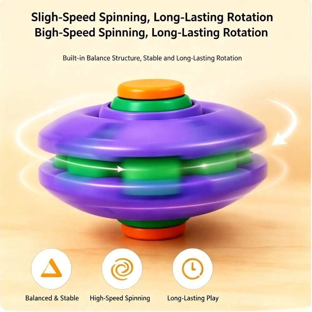 3D Printed Press-to-Spin Fidget BallOne Click Deform Fidget Spinner Ball, Smooth Rotating Stress Relief Sensory Toy