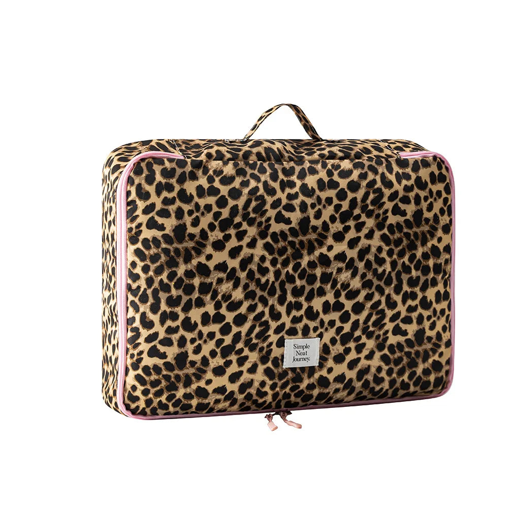 Cosmetic Bags Leopard Travel Bag Set Toiletry Bag Makeup Bag Portable Business Trip Luggage Clothing Organizer Clothing Bag