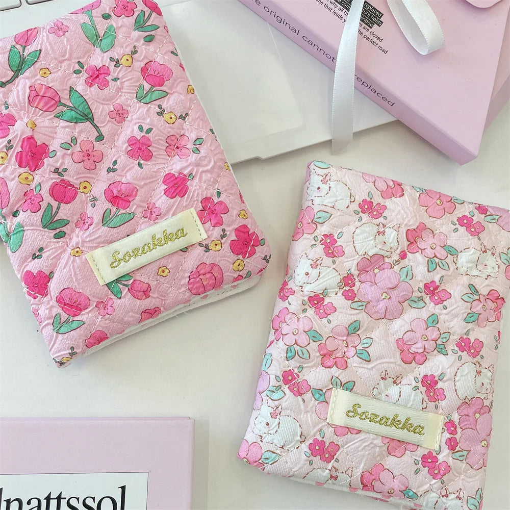 Cute Cartoon Flower Passport Cover for Women Multifunctional Polyester Travel Accessories Holder Passport Cover Women Luxury