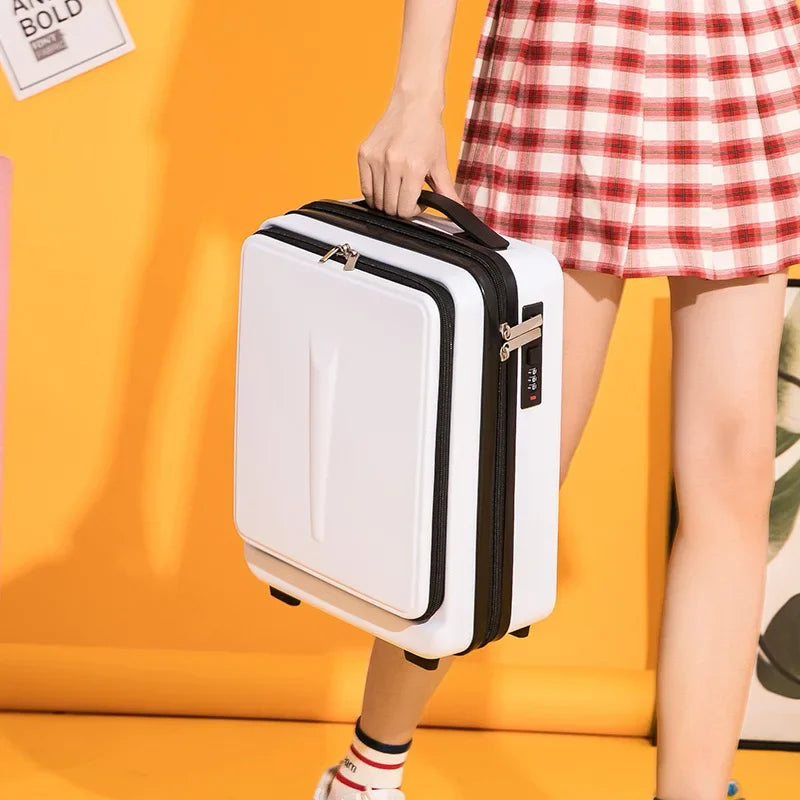 16 Inch Carry on Suitcase Travel Luggage Case Women Small Wash Bag Makeup Case Cabin Luggage Men's Business Portable Suitcase