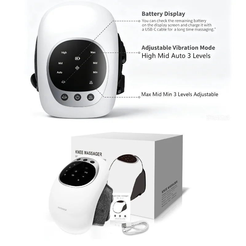 Protable Knee Massager Knee Joint Muscles Relaxtion Equipment Elbow Shoulder Massage Machine Easy to Use for Family and Friends