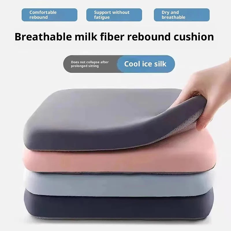 1Pc Thick Seat Cushion Ultra Soft Memory Foam Office Chair Pad Breathable Rebound Waist Support Cushion