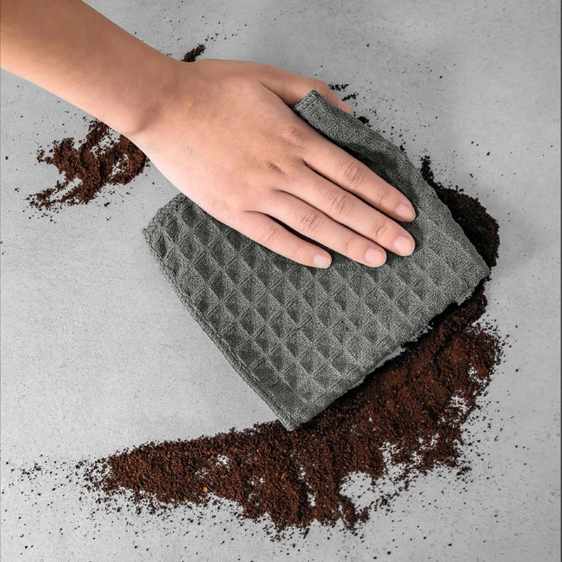 OANKR Barista Microfiber Cloths, 1/4 Pack 12"x12" Professional Cleaning Towels for Espresso Machines, Coffee Bar Accessories