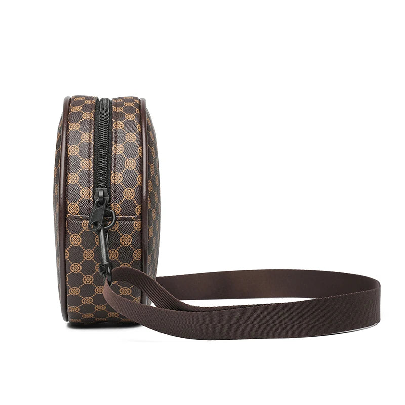 Neutral style round-shaped bag for men and women. Women's shoe bag with a single pocket. Suitable for travel.