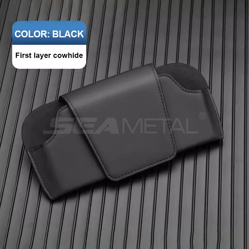 Car Sun Visor Sunglasses Clip, Suede Glasses Storage Case, Card Ticket Holder, Universal Vehicle Interior Accessories