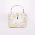 Luxury Acrylic Crystal Evening Bag Female New Hollow Out Metal Carved Flower Diamond Handbag Box Chic Shoulder Crossbody Bag Sac