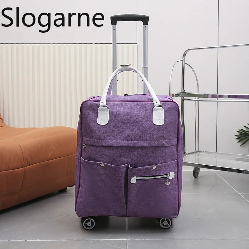 Trolley Travel Bag Universal Wheel Luggage Bag Convenient Boarding Bag Waterproof Travel Duffels Handbag Unisex Rolling Suitcase