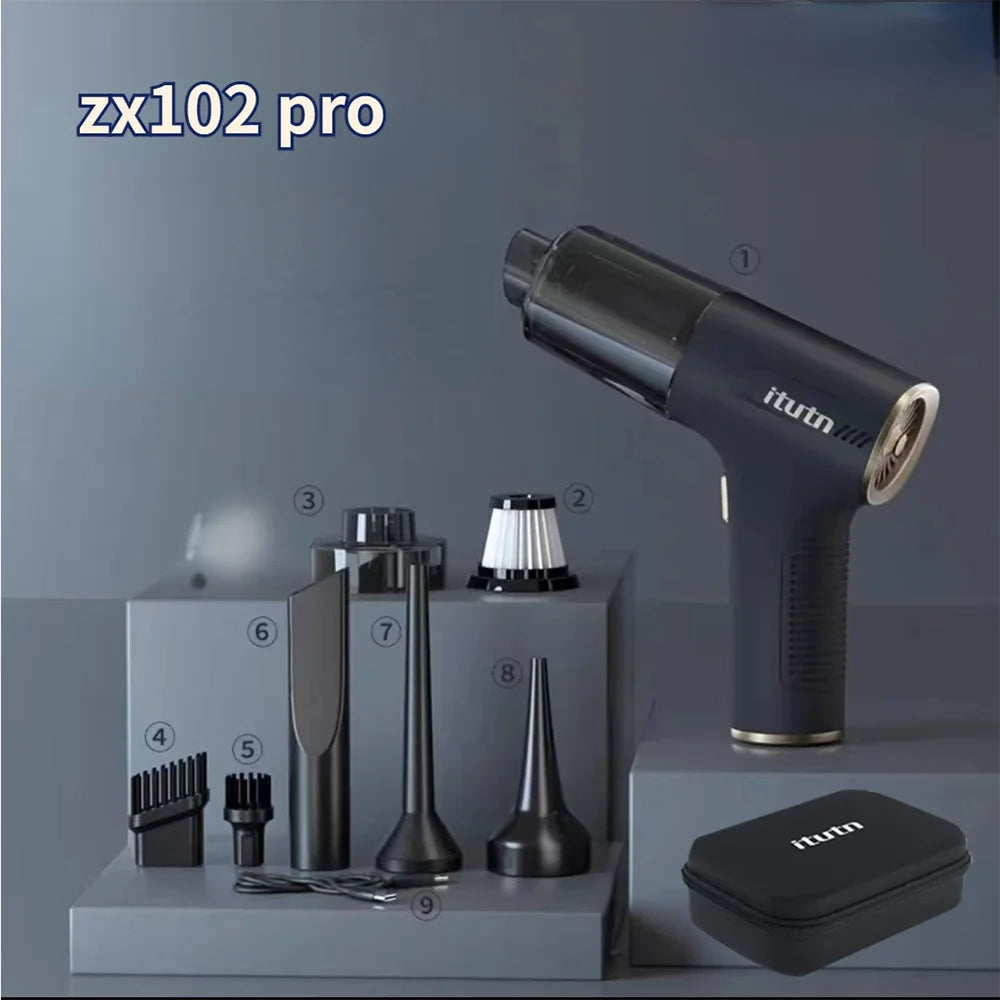 ITUTN Wireless Car Vacuum Cleaner High Pressure Powerful Vacuum Cleaner Vehicle Cleaner Cleaning Machine Strong Suction Blower