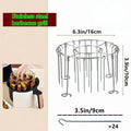 Stainless Steel Circular Hanging Skewer Rack Detachable Barbecue Holder for Grilled Meat Drying and Kitchen Food Arrangement
