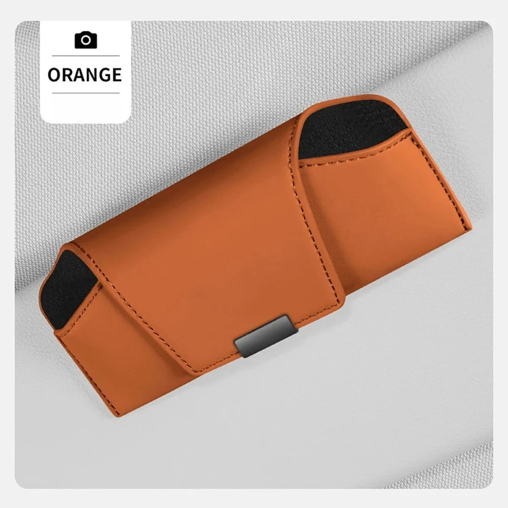 Car Glasses Case Sun Visor Storage Magnetic Sunglasses Holder Portable Glasses Clip Auto Accessories