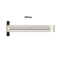 Woodworking High-precision Line Scribe 180-400mm T-type Ruler Hole Scribing Ruler Stainless Mark Line Gauge Measuring Tools
