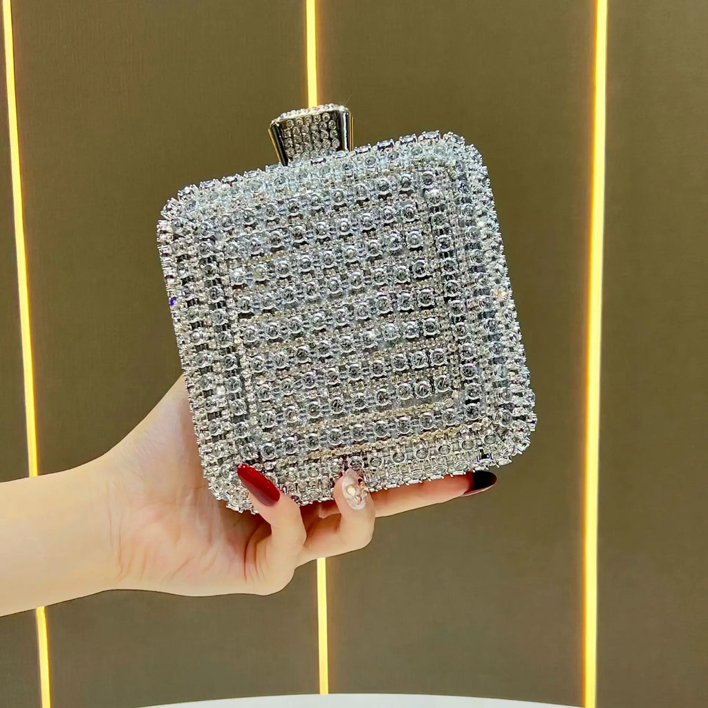 New light luxury diamond clutch  party  shiny women's handbag dress evening bag celebrity dinner bag