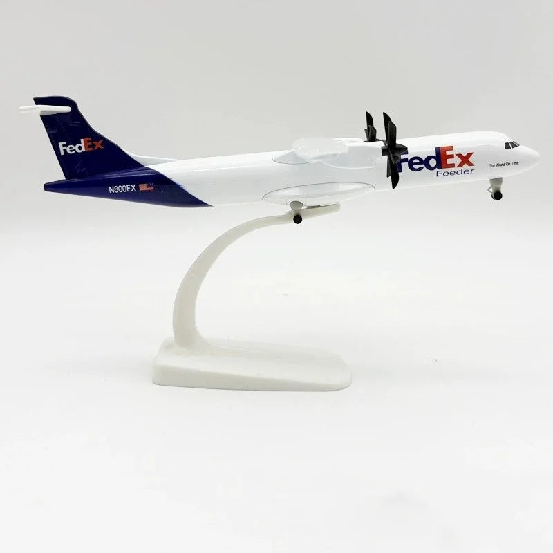 ATR Federal Aviation 20cm Alloy Metal Aircraft Model Toy with Landing Gear Wheels Adults Fun toy Static Display Model Aircraft