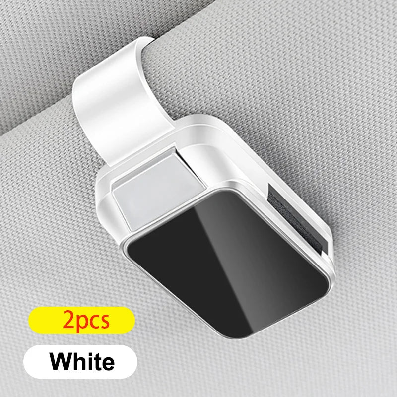 Car Sunglasses Holder Clip Auto Sun Visor Eyeglasses Hanger Mount ABS Universal Common Sunshade 1/2 pcs Interior Accessories