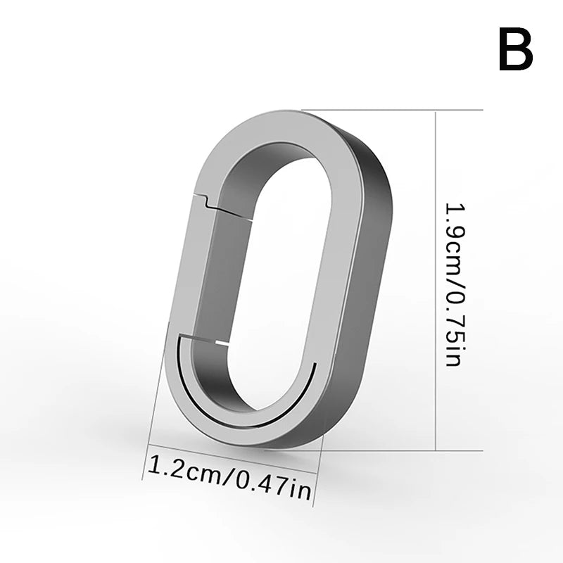 (BBQ4)Titanium Alloy Mini Key Ring Connection Buckle Universal Joint Auxiliary Ring Connection Bayonet Ring Personality