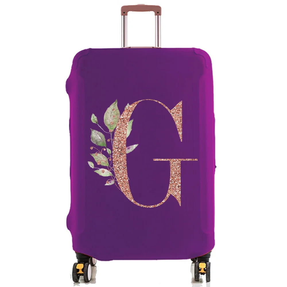 For 18-32 Inch Luggage Cover Suitcase Protector Travel Accessories Unlimited Rose Gold Stretch Fabric Dust Cover Trolley Case