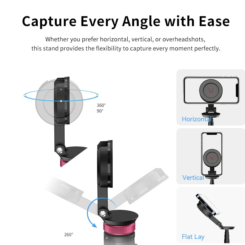 Ulanzi MT-84 Magnetic Tripod Portable Selfie for iPhone 15 14 13 Pro Max for Live Streaming Vlogging