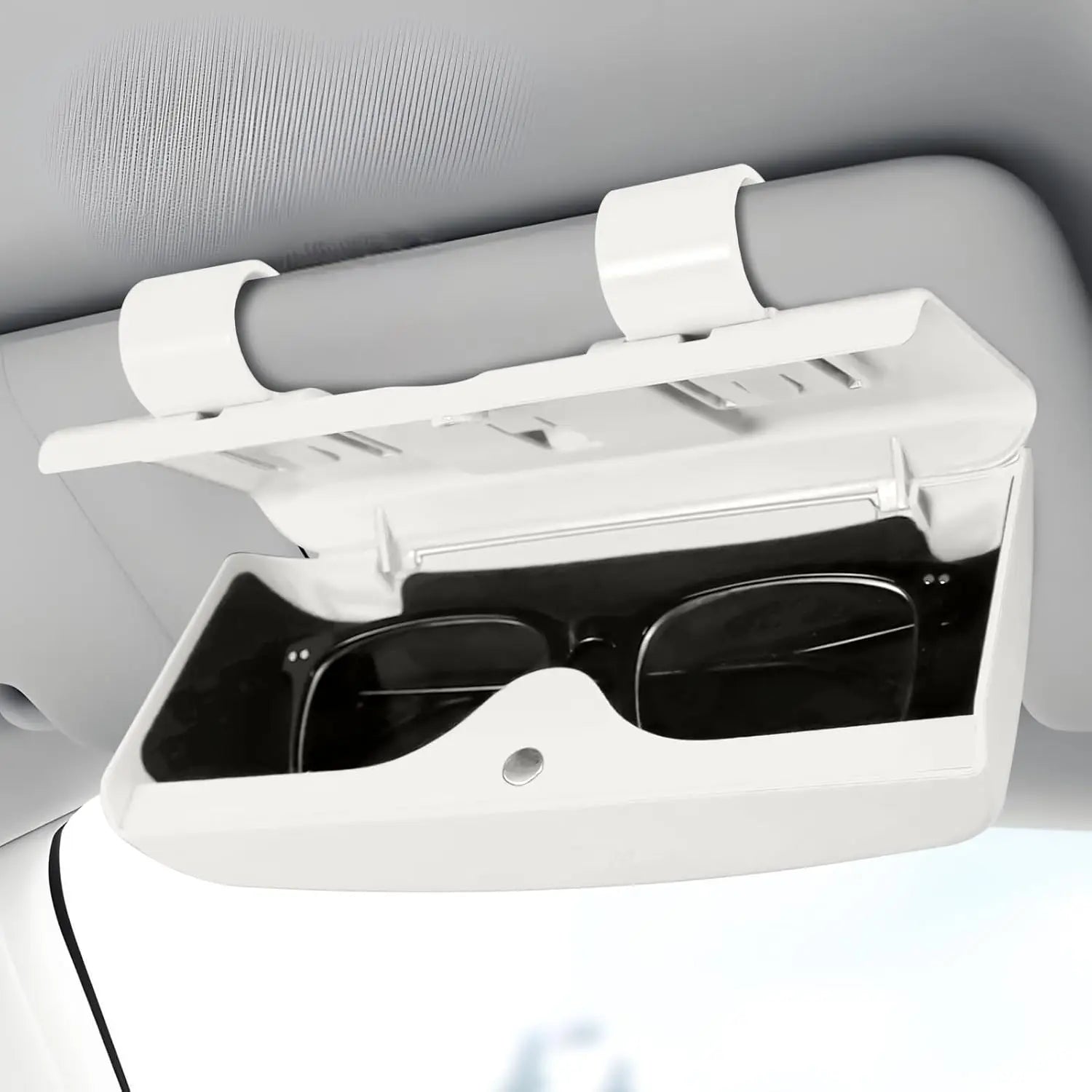 Magnetic Attraction Sun Visor Glasses Box Multi-functional Durable Auto Sunglasses Holder Auto Storage Holder Car Storage Tools