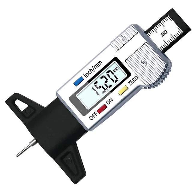 Thickness Gauges Digital Car Tyre Tire Tread Depth Gauge Meter Measurer Tool Caliper Tread Brake Pad Shoe Tire Monitoring System