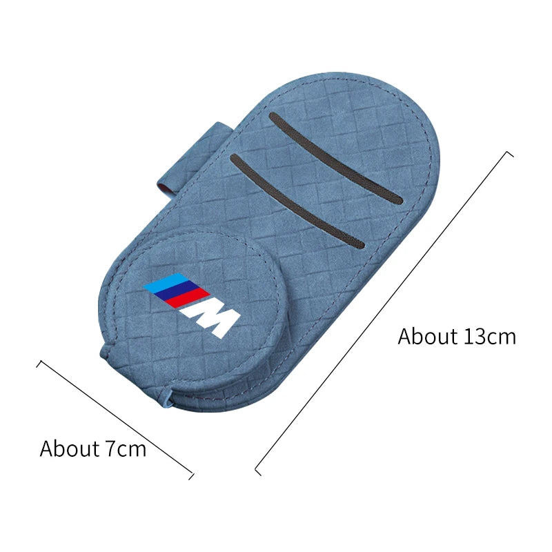 For BMW X1X2X3 X5 X6 X7 G01 G05 G30 F40 E90 F15 M M3 M5 i7 i8 Magnetic Leather Car Glasses Clip Sun Visor Sunglasses Holder Clip