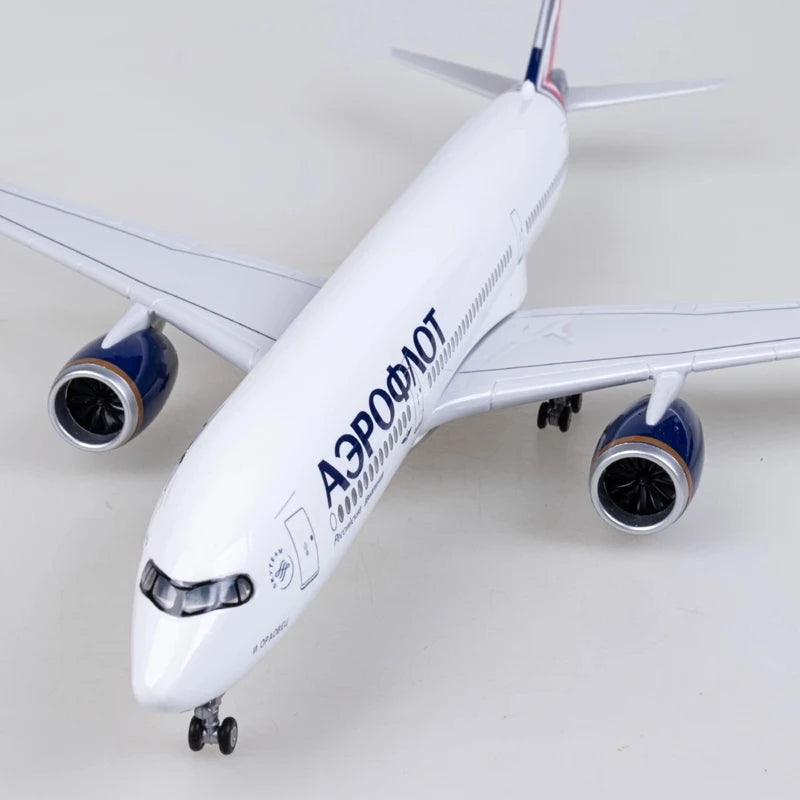 47cm A350 Aeroflot Russian Airways Aviation Model 1/142 Scale Aircraft Diecast Airplane Resin Replica Model Gift Display